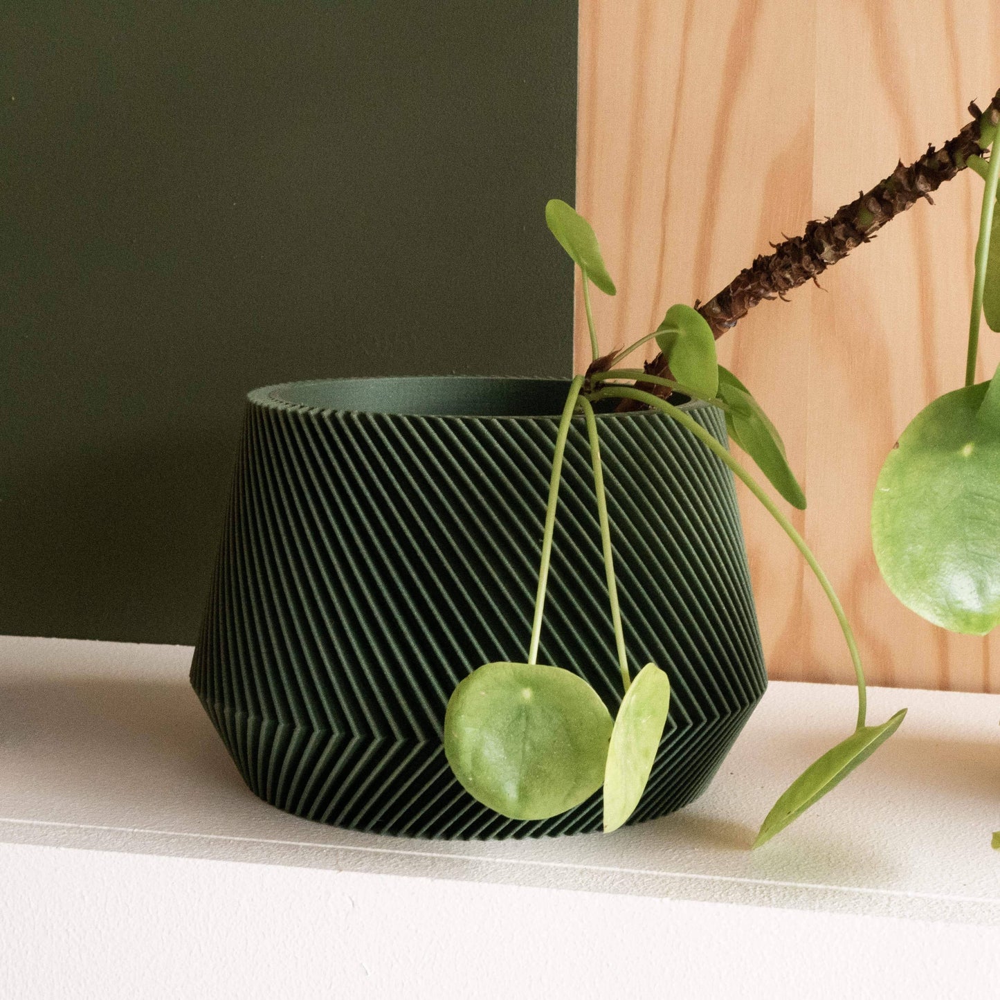 Geometrische houten plantenbak OSLO, ideaal voor groene planten