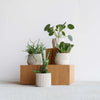 Set van 4 witte plantenpotten – Oslo Origami Kobe Stockholm